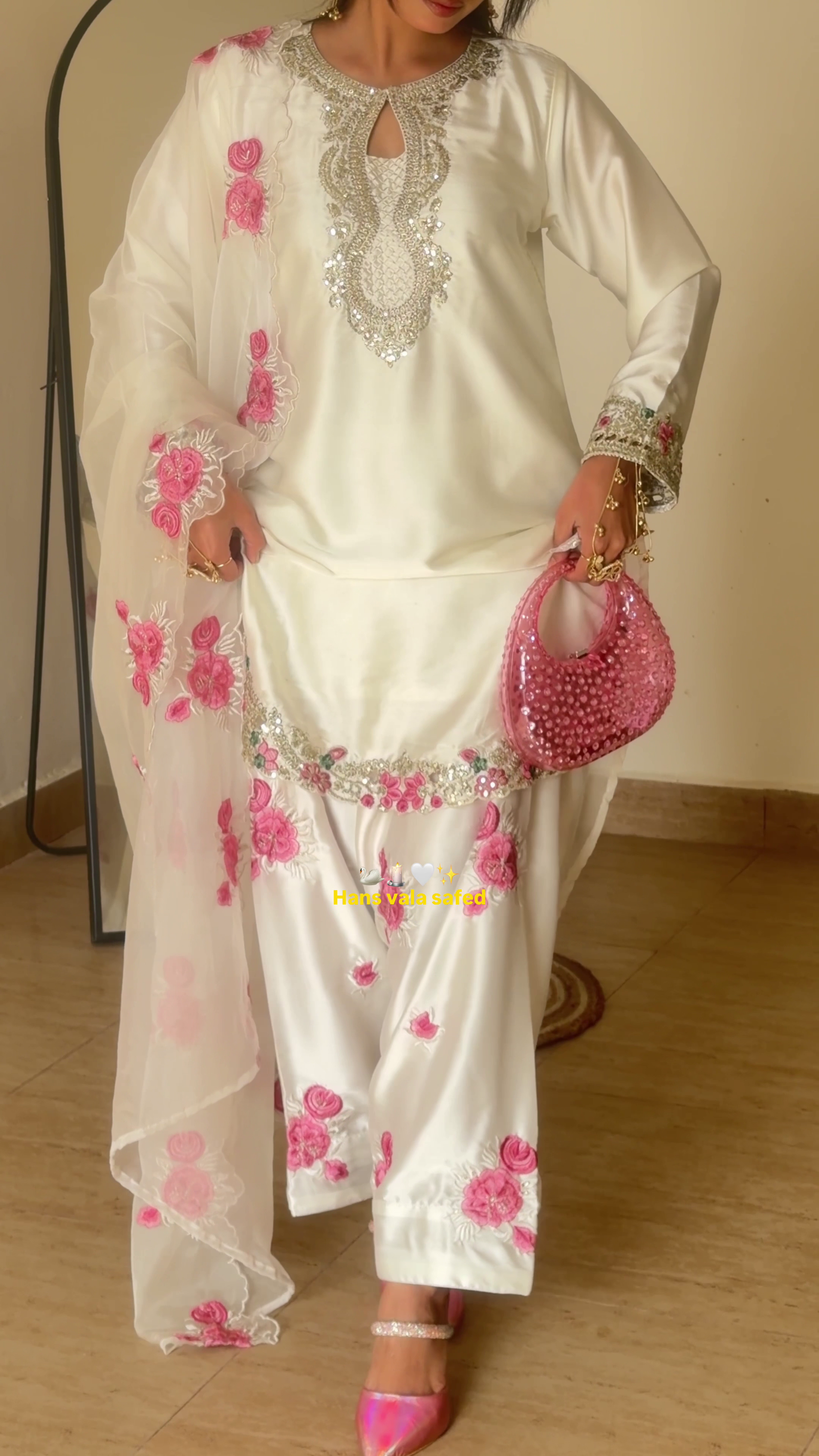 New Launching Designer Party Wear Look Top With Farshi Salwar Suit - Image 13